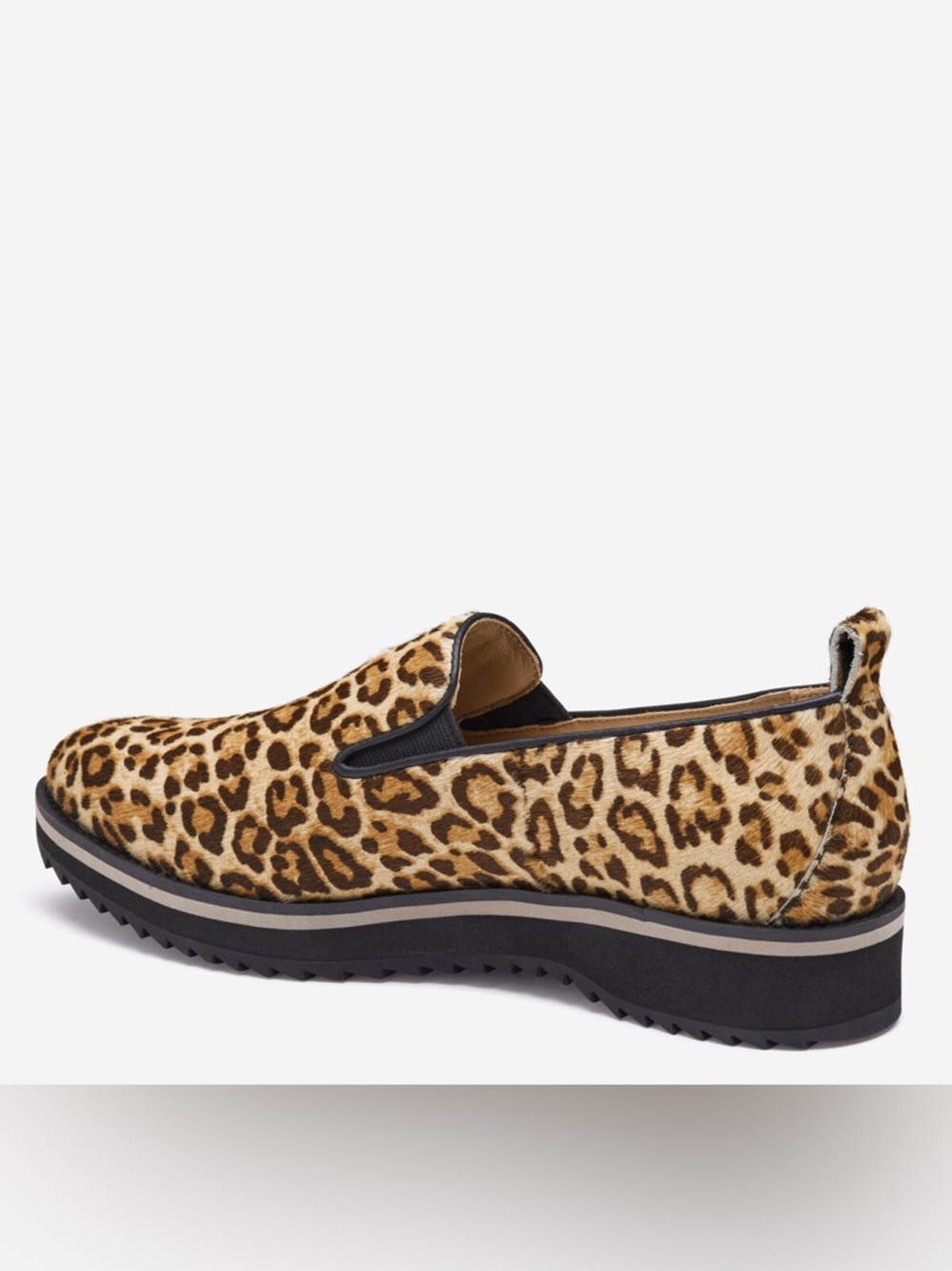 Johnston & Murphy Leopard-Print Slip-On Loafer in Tan and Black - Picture 2 of 4